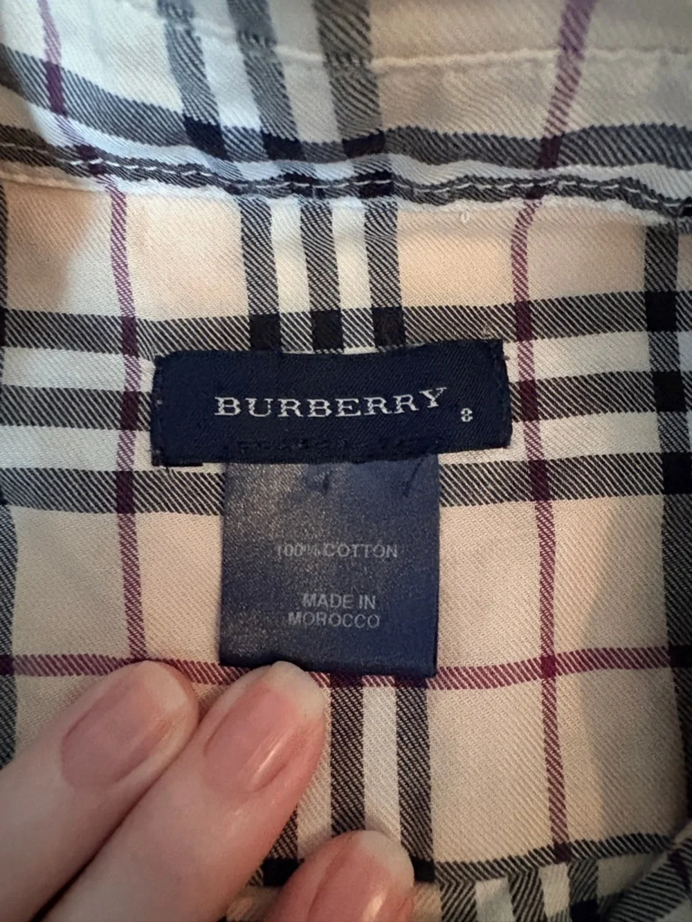 Burberry Classic Beige Plaid Button-Down Shirt 100% cotton - Picture 2 of 6